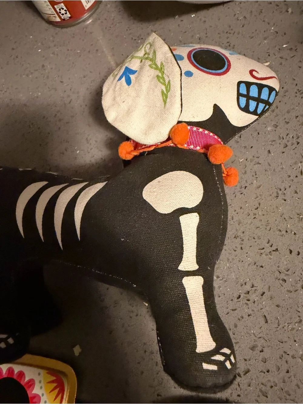 Day of the Dead Skull Wall Decor Hanging donkey piñata & Skeleton Dog Plush Lot